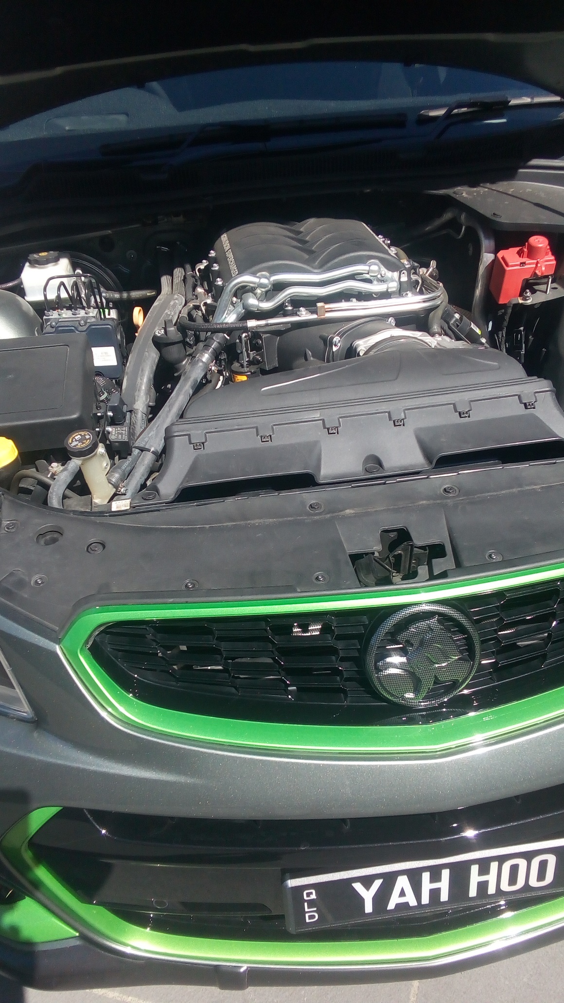 Holden VF SS-V Series 2 Magnuson Supercharger ,  front bumper Green trim 1.jpg